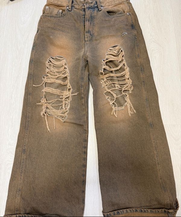 ◆AAKAM◆ Washed Western Pocket Denim Pants Desert Sand MUSINSA | AAKAM Distressed Western Pocket Denim Pants