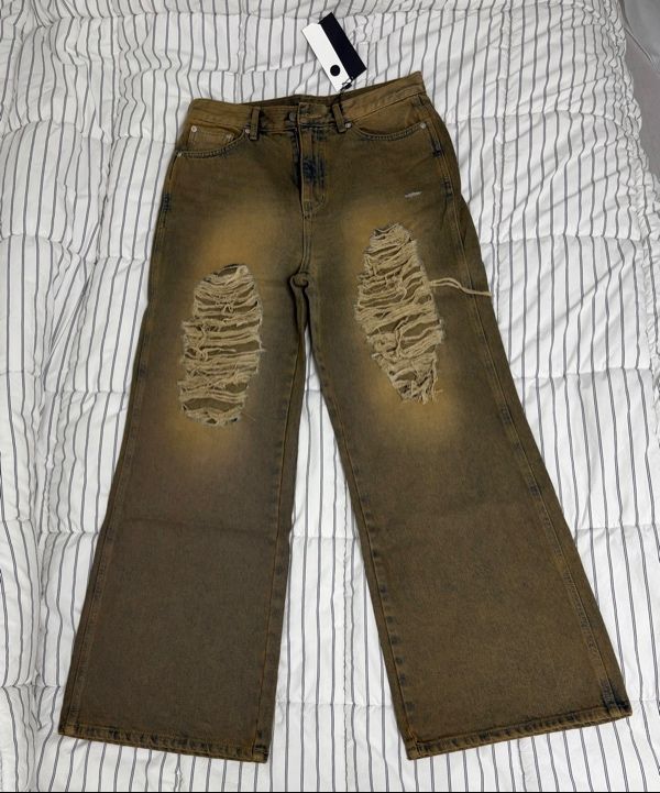 ◆AAKAM◆ Washed Western Pocket Denim Pants Desert Sand MUSINSA | AAKAM Distressed Western Pocket Denim Pants