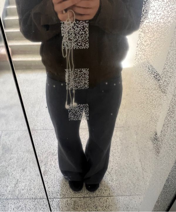 MUSINSA公式 | AAKAM Multi Studded Cotton Pants (Gray)