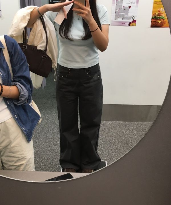 AAKAM Multi Studded Cotton Pants （Gray） MUSINSA | AAKAM Multi Studded Cotton Pants (Gray)