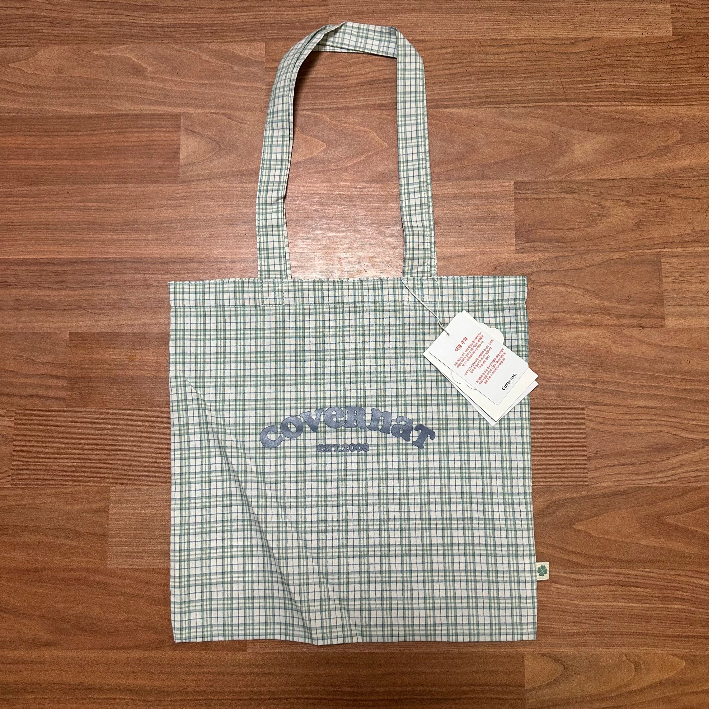 MUSINSA公式 | COVERNAT WOMAN Clover Heart Check Eco Bag Pink