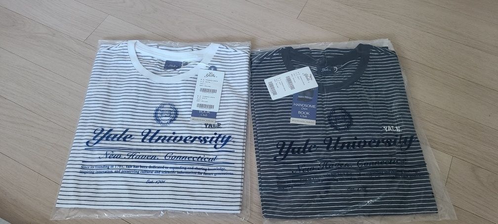 ☆YALE☆ 16-count COMASA 2PACK SMALL ARCH TSHIRT OATMEAL BLA UCLA Block Arch Sister T-Shirt