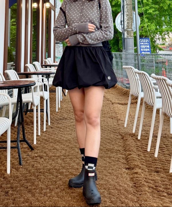 ◆Rose Frantz◆ Rose Balloon Mini Skirt [White] MUSINSA | ROSÉ FRANTZ Rose Balloon Mini Skirt [Black]