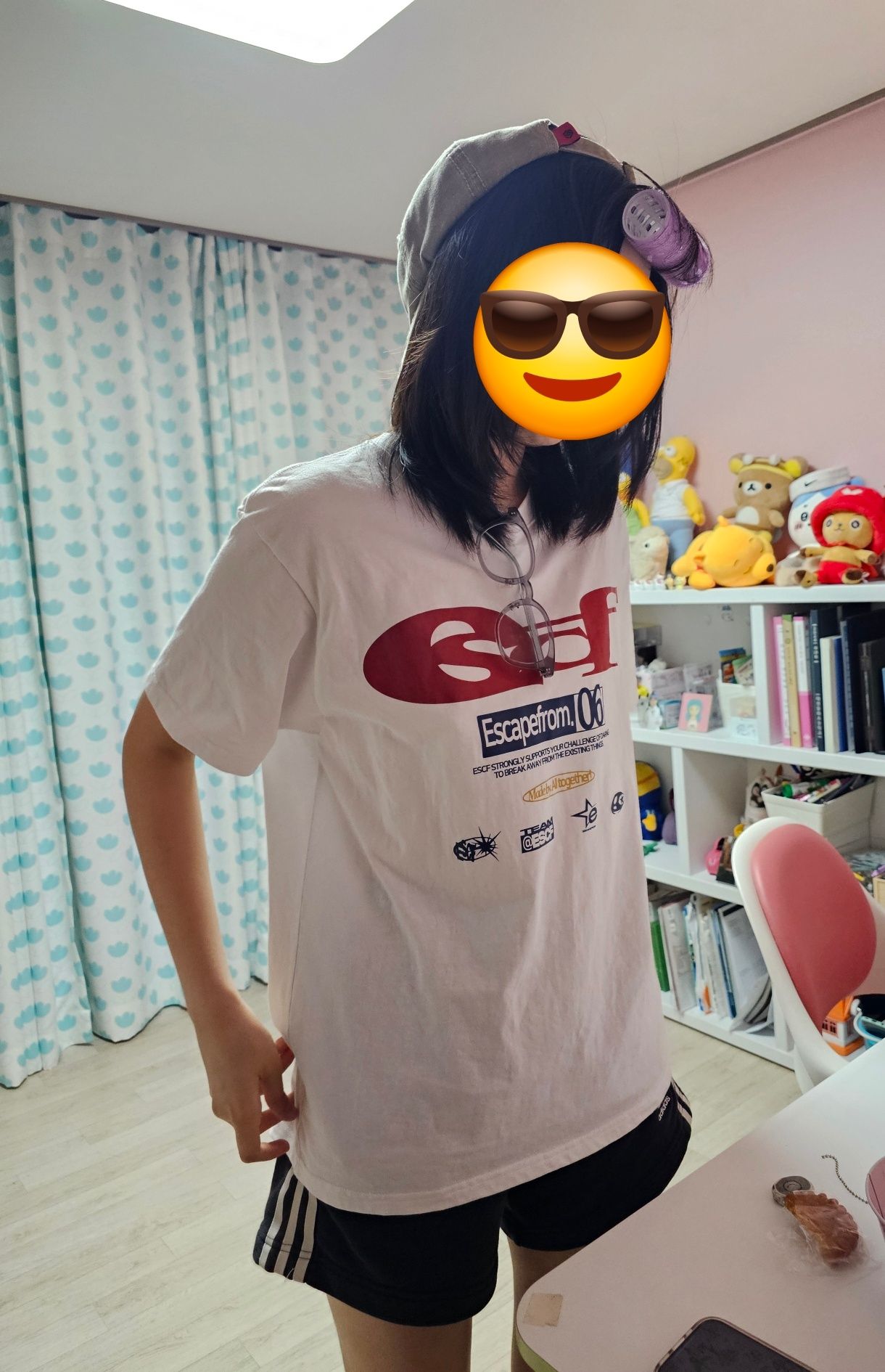 ESCAPEFROM☆CHECK ESCF LOGO COLLAGE PRINT OVERFIT T-shirt MUSINSA | ESCAPEFROM ESCF Logo Collage Print Overfit Short