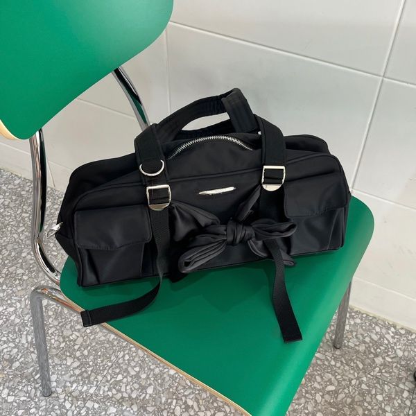 MUSINSA | SIWEOL107 [Nylon] bow pottie bag (black)