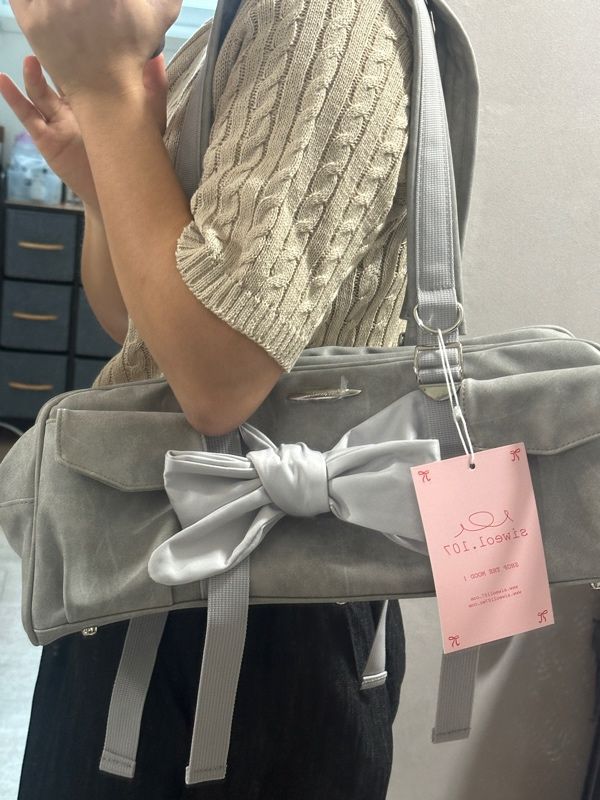 【SIWEOL107】camo pottie bag MUSINSA | SIWEOL107 [Vegan Nubuck] bow pottie bag (gray)