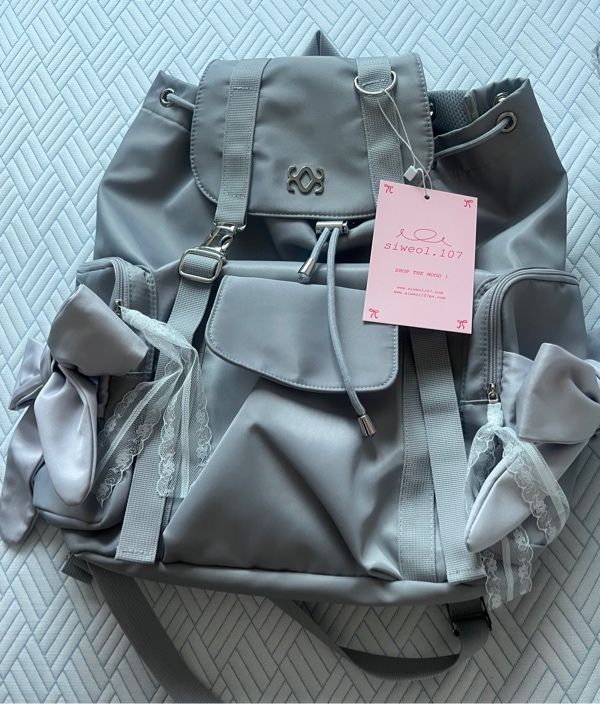 MUSINSA公式 | SIWEOL107 [Nylon] Bow Backpack (Lavender)