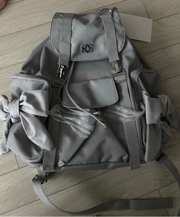 ★早期完売★SIWEOL107★bow backpack★日本未入荷★韓国大人気 MUSINSA公式 | SIWEOL107 [Nylon] Bow Backpack (Lavender)