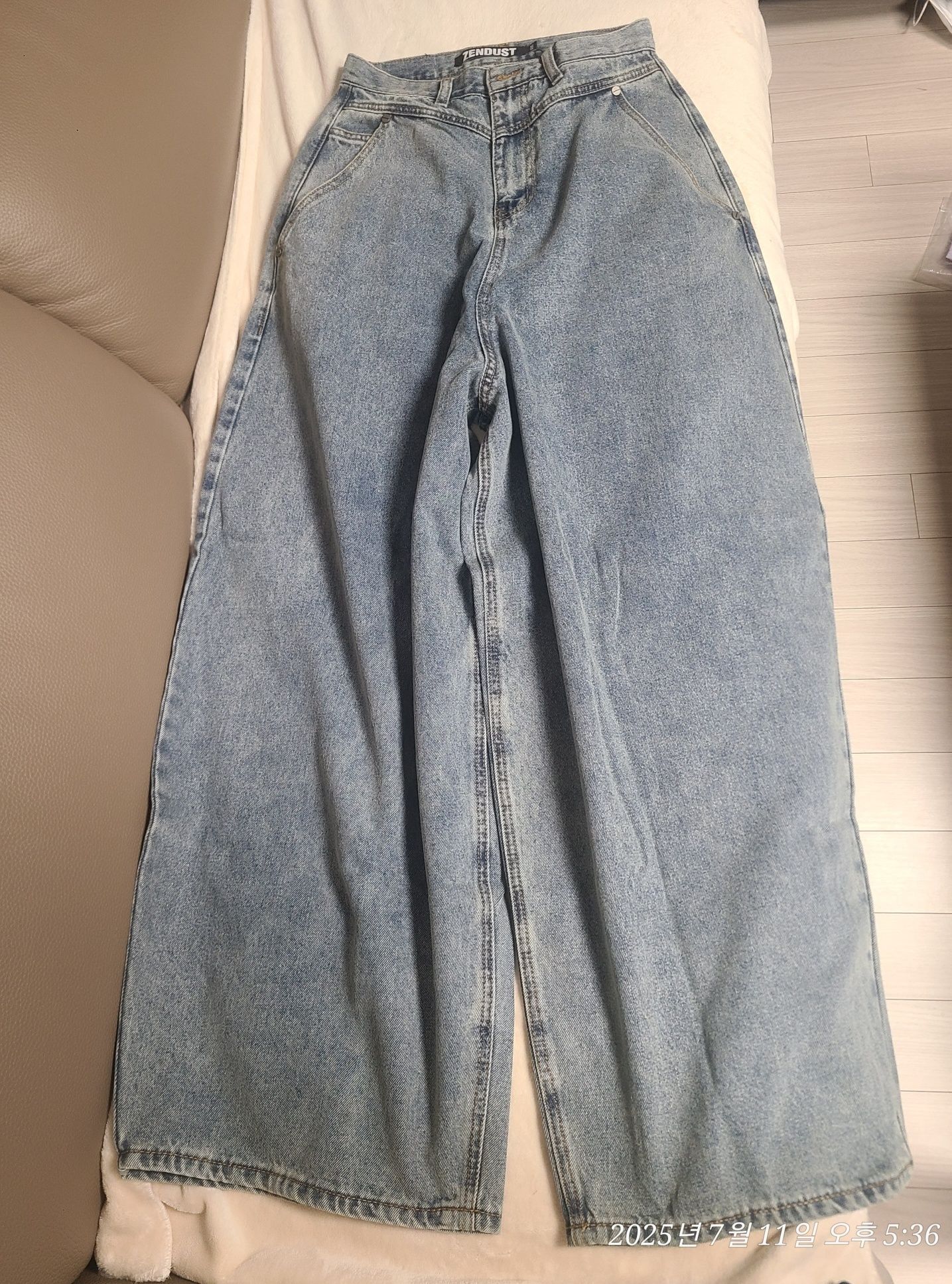 MUSINSA公式 | ZENDUST Rothen Wide Denim Pants BLUE