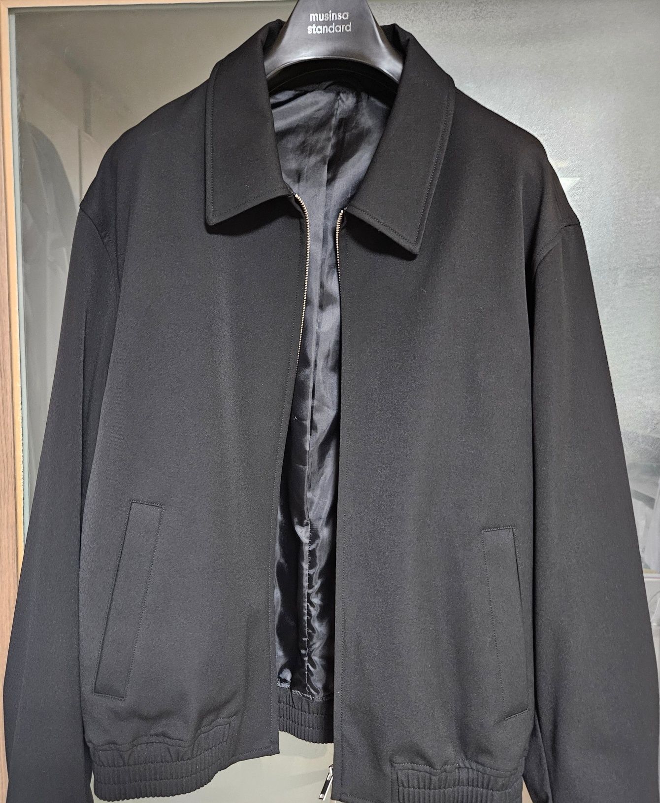 ★MUSINSA STANDARD★ Relaxed Wool Like Shirt Charcoal Grey M MUSINSA | MUSINSA STANDARD [Cool Standard] Relaxed Fit Crew
