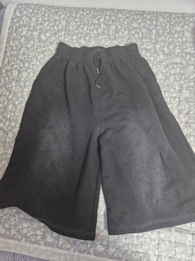 MUSINSA | EASY NO EASY Washed Sweat Bermuda Pants - Black