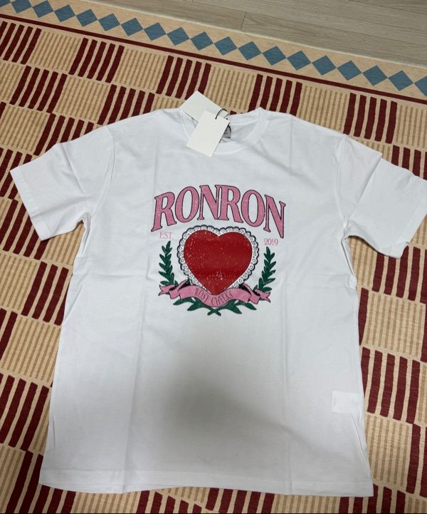 ★送料・関税込★RONRON★HEART LAUREL OVER FIT T SHIRT★ MUSINSA | RONRON RONRON HEART LAUREL OVER FIT T SHIRT SOFT BLUE