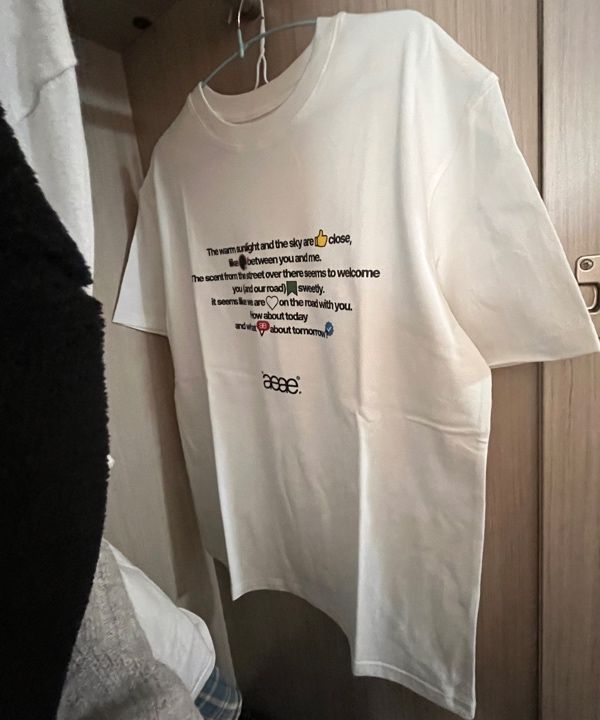 MUSINSA公式 | AEAE aeae x PEAKBOY WALK T-SHIRTS [WHITE]