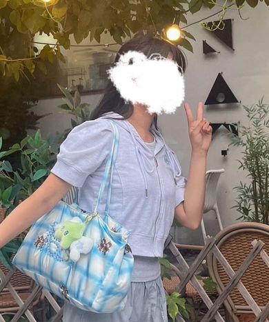 MUSINSA公式 | KIJUN Shopper Bag Check Bear