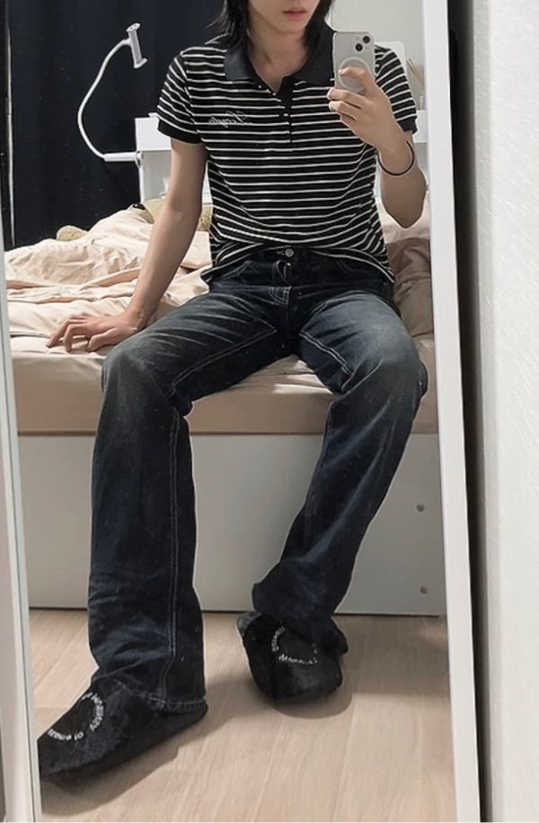 ★LECYTO★ Vintage Multi Stripe PKBlack MUSINSA | LECYTO Vintage Multi Stripe PK_[Navy]