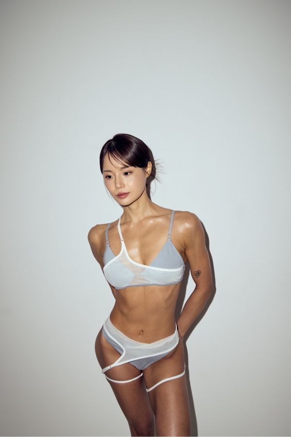 ★OJOS★ Layered Mesh Strap Bikini MUSINSA | OJOS Layered Mesh Strap Bikini / Grey
