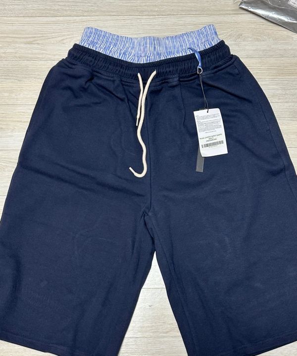 MUSINSA | RUNNING HIGH Trunk Layered Sweat Shorts [Navy]
