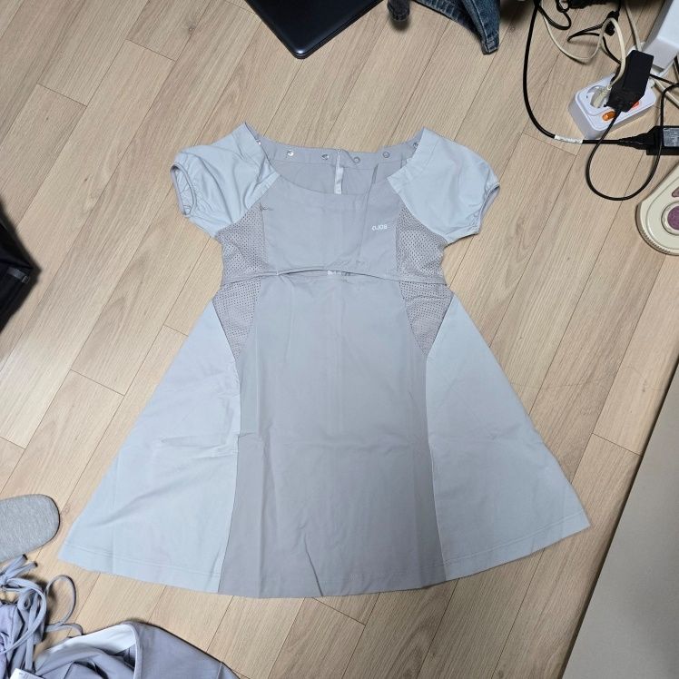 MUSINSA | OJOS Capsleeve Slit Mini Dress / Grey