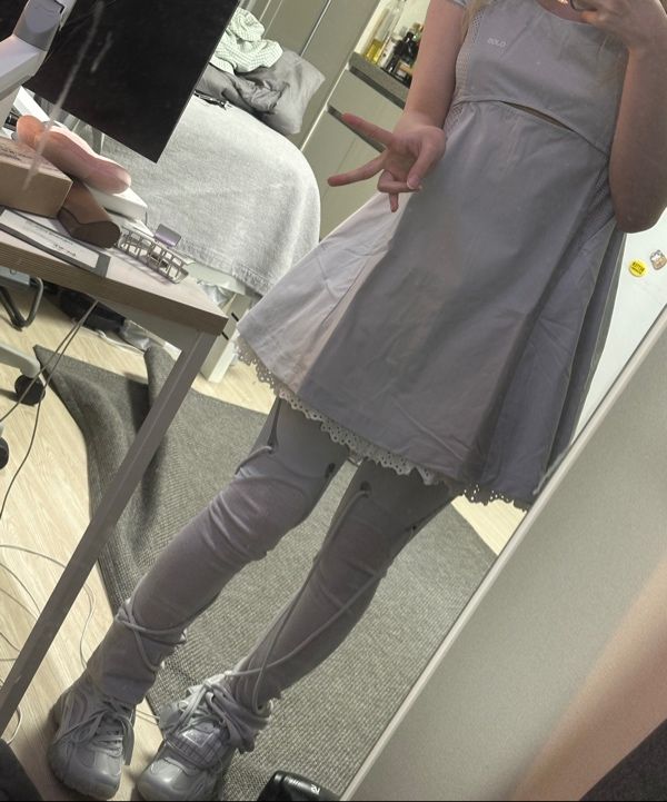 MUSINSA | OJOS Capsleeve Slit Mini Dress / Grey