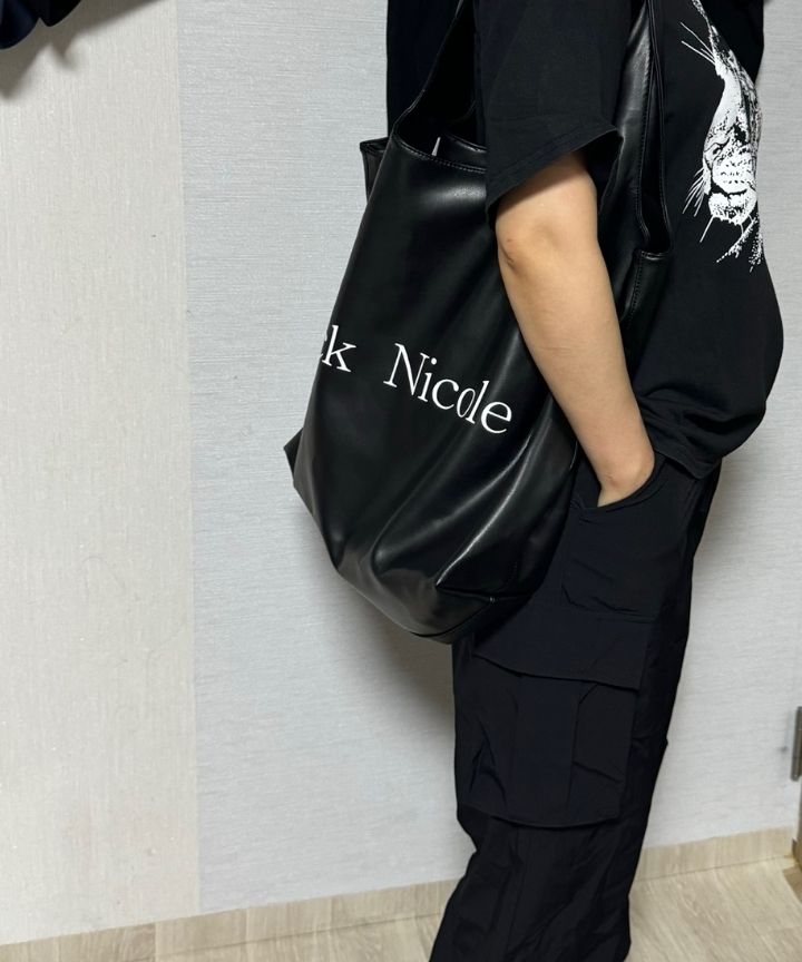 MUSINSA | NICK&NICOLE NICOLE BIG SHOPPER BAG_BLACK