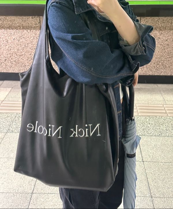 ★NICK&NICOLE★ NICOLE BIG SHOPPER BAG MUSINSA | NICK&NICOLE NICOLE BIG SHOPPER BAG_BLACK