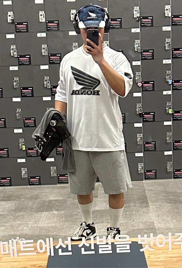 Tシャツ・カットソー HONDA MOTORCYCLE Original Wing logo Mesh Tshirt White MUSINSA | Honda Motorcycle Original Wing logo Mesh T-shirt White