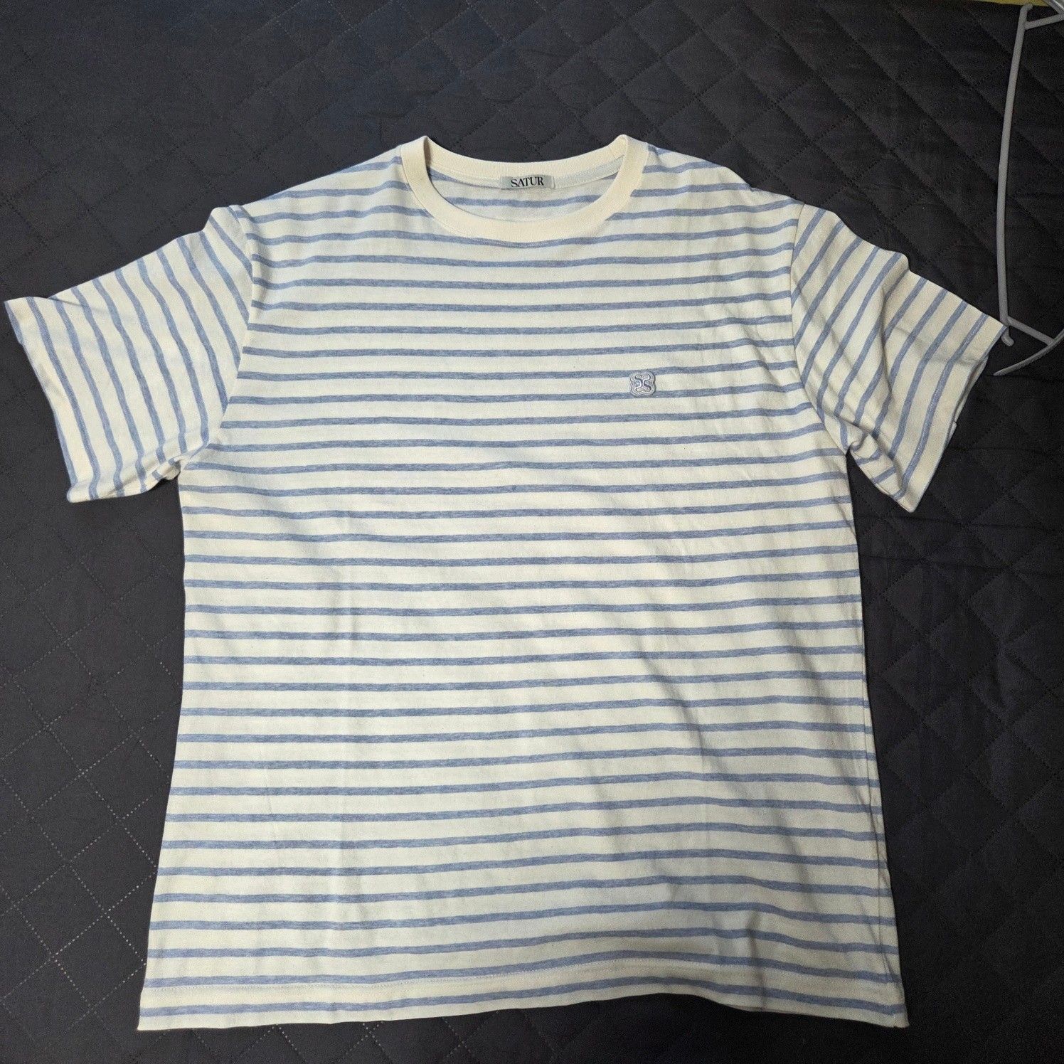 ★関税/送料込★Satur★All Day Basic Stripe T-Shirt MUSINSA | SATUR All Day Basic Stripe Short Sleeve T-shirt Mint