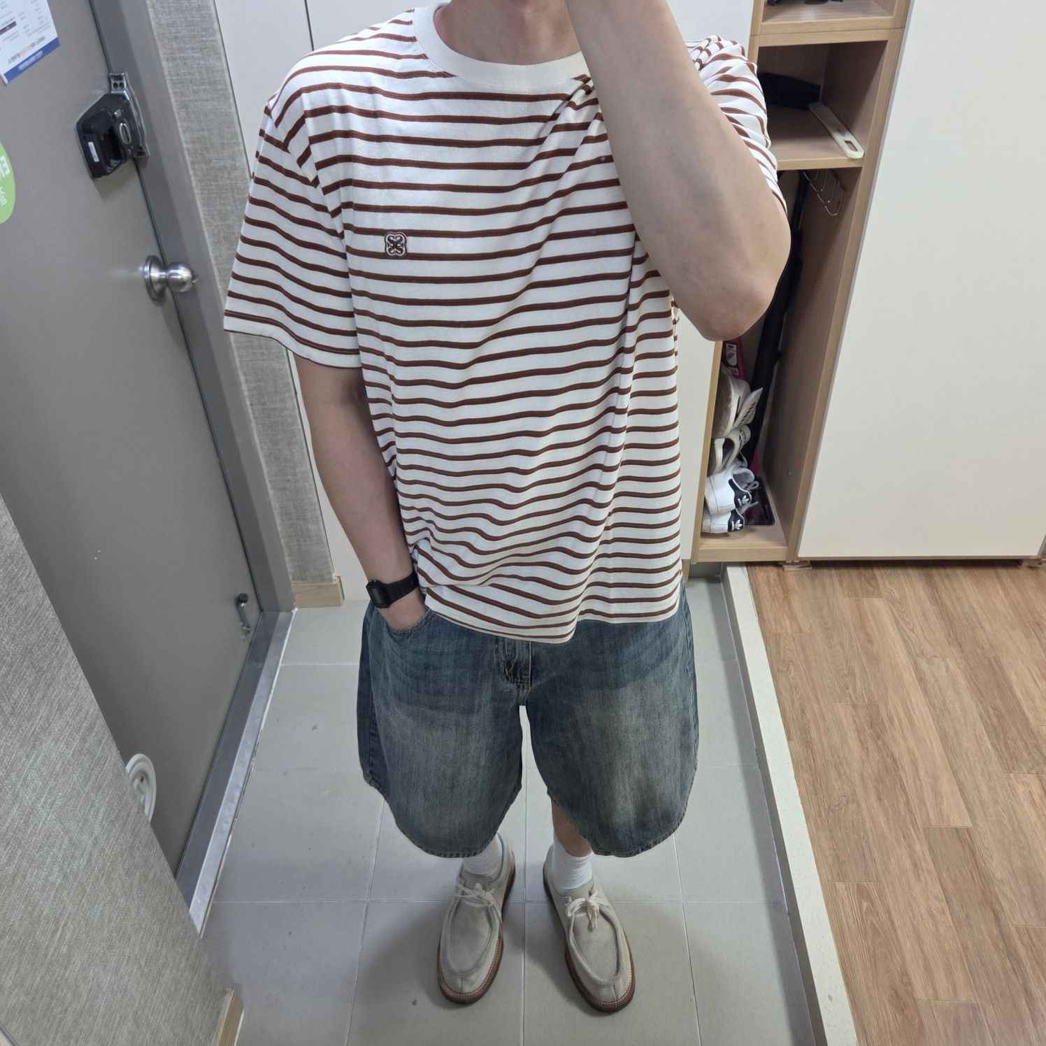 ★関税/送料込★Satur★All Day Basic Stripe T-Shirt MUSINSA | SATUR All Day Basic Stripe Short Sleeve T-shirt Mint
