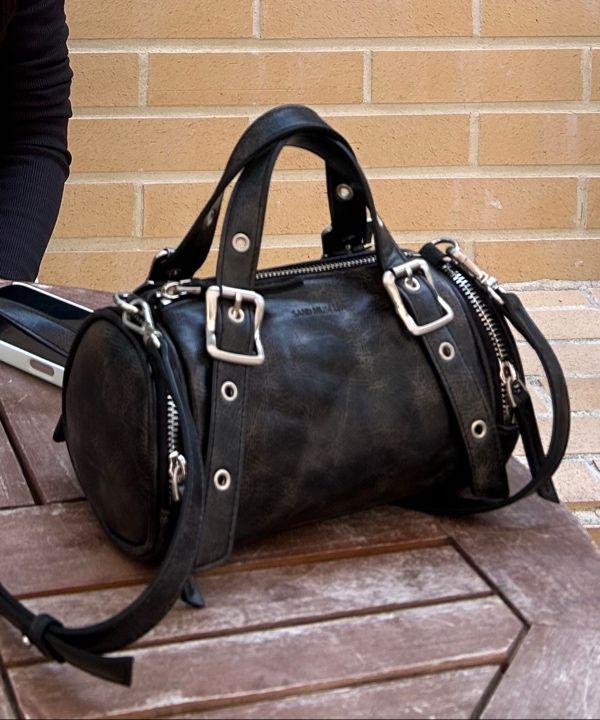 MUSINSA公式 | SAND MUSEUM OAK BAG MINI [Crack Black]
