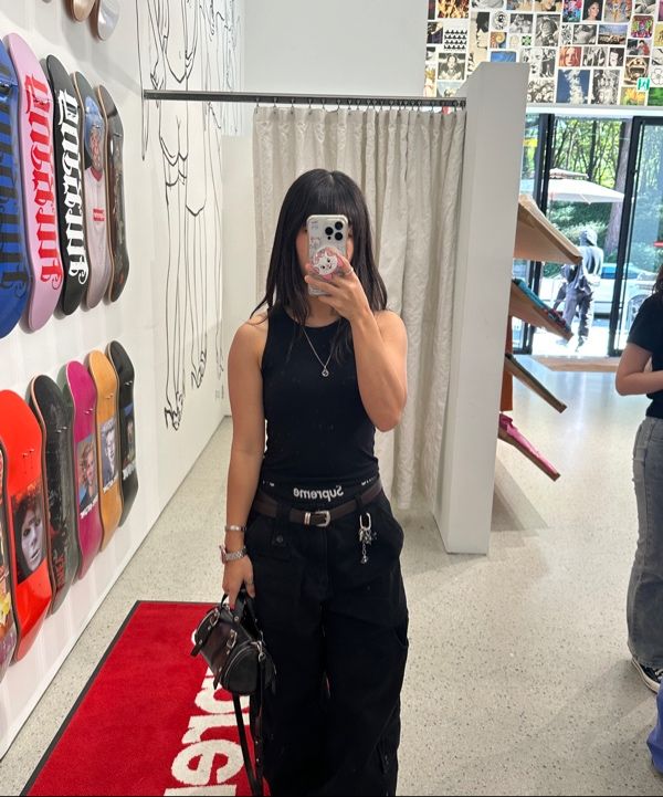 MUSINSA公式 | SAND MUSEUM OAK BAG MINI [Crack Black]