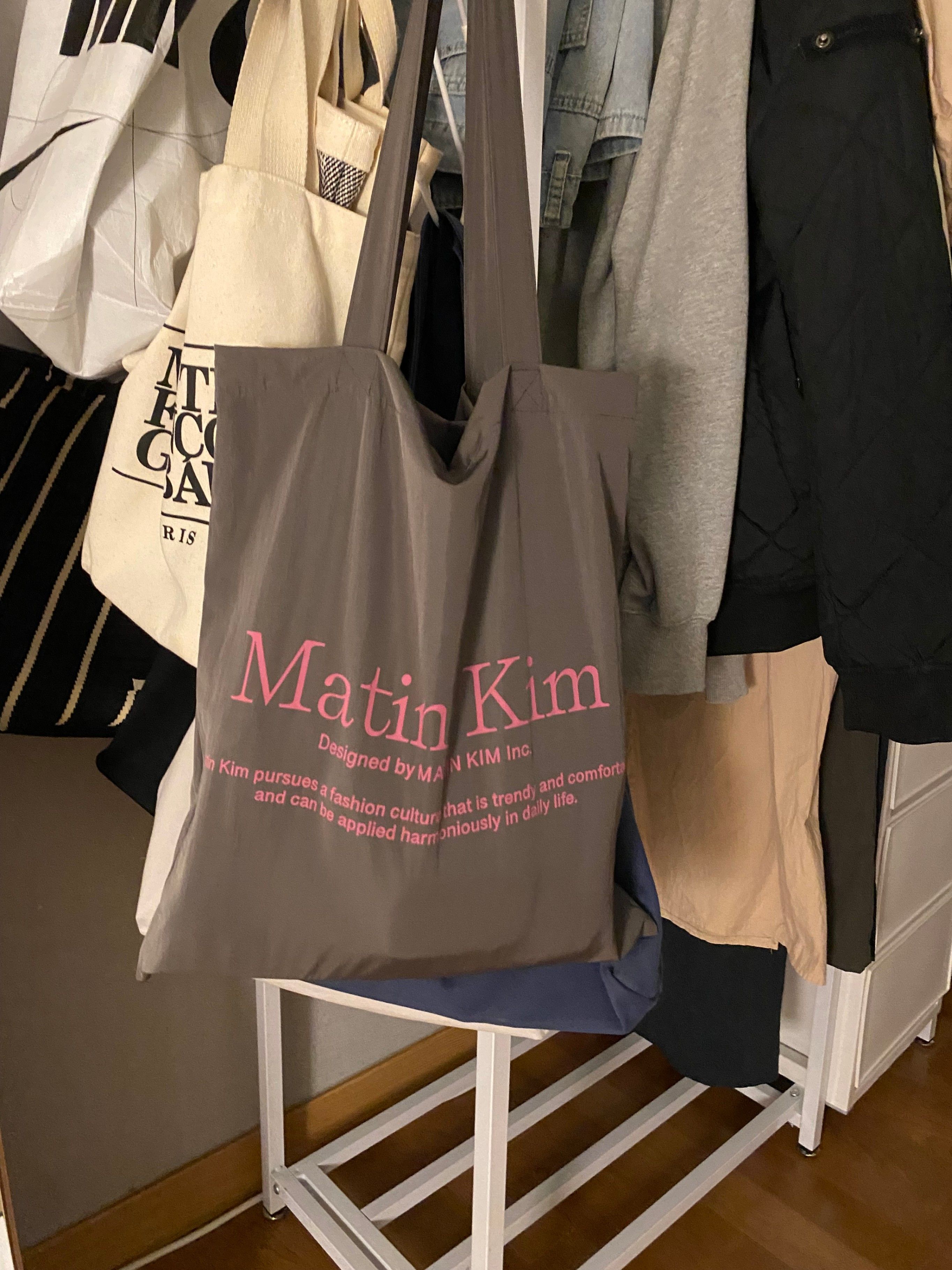 MUSINSA | MATIN KIM MATIN POPPIN ECOBAG IN CHARCOAL