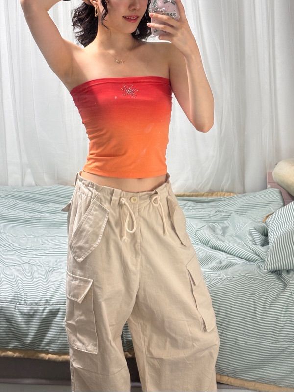 ◇EXPIRED GIRL◇ Sunset Tube Top ORANGE MUSINSA公式 | Expired Girl Sunset Tube Top Pink