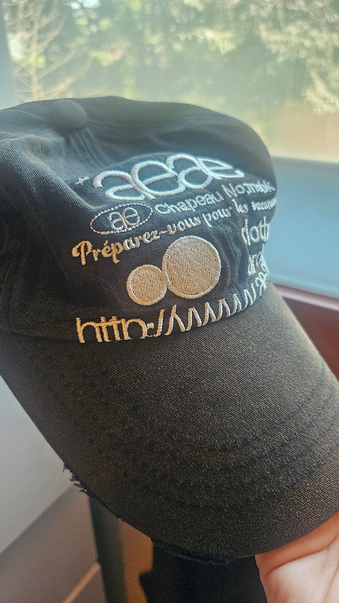 MUSINSA公式 | AEAE WEB LOGO DAMAGED CAP [DARK BROWN]