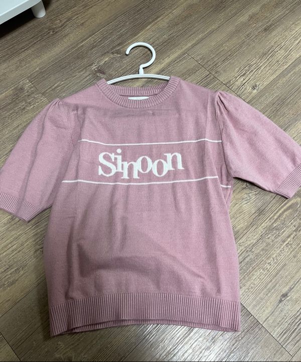 MUSINSA公式 | SINOON Sinoon Logo Half Knit (Pink)