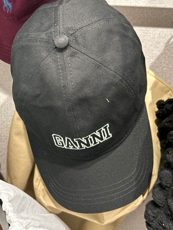 ★Ganni★ Logo Ball Cap Frost Grey A6302523 A6302523SS25 Ganni logo frost grey hat grey embroidery | Pipe and Row