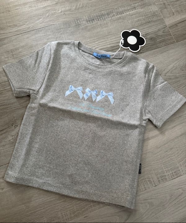 MUSINSA | ROSÉ FRANTZ Ribbon Lettering T-shirt [White]