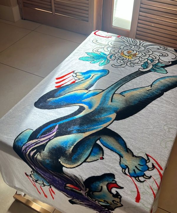 MUSINSA公式 | SCULPTOR [Sculptor x Ed Hardy] Devil Beach Towel White