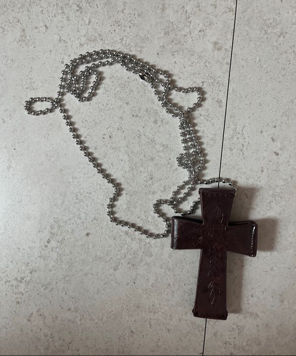 MUSINSA | SCULPTOR [Sculptor x Ed Hardy] Cross Leather Strap