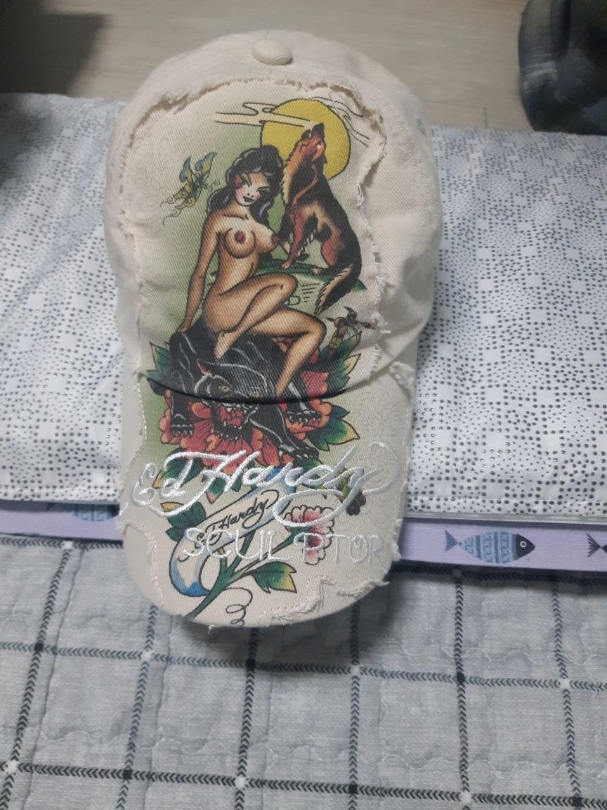 MUSINSA公式 | SCULPTOR [Sculptor x Ed Hardy] Distressed Cap Raw