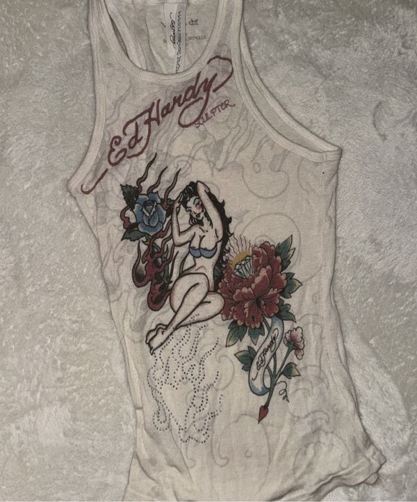トップス Sculptor X Ed Hardy Sheer Tank Top MUSINSA | SCULPTOR [Sculptor x Ed Hardy] Sheer Tank Top White
