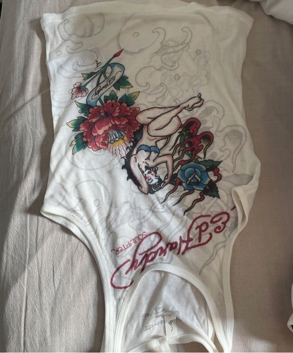 MUSINSA | SCULPTOR [Sculptor x Ed Hardy] Sheer Tank Top White