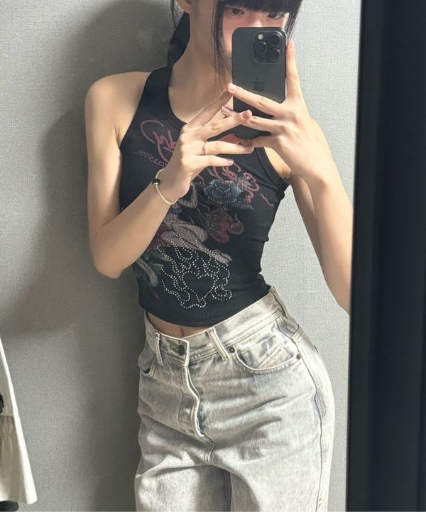 MUSINSA | SCULPTOR [Sculptor x Ed Hardy] Rib Tank Top Black