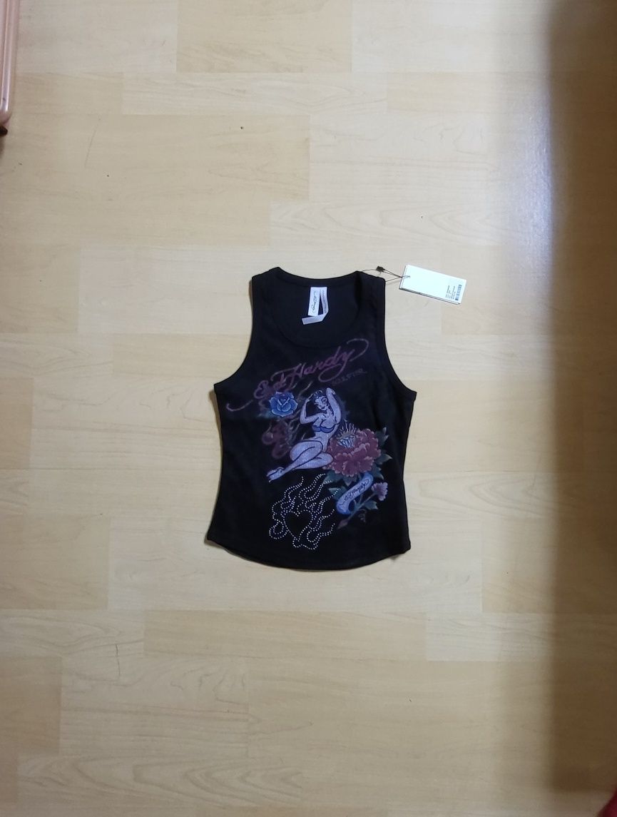MUSINSA | SCULPTOR [Sculptor x Ed Hardy] Rib Tank Top Black