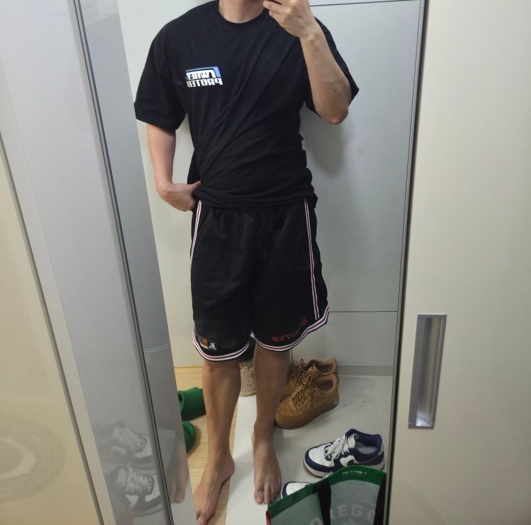 MUSINSA | BORN TO WIN 85 BOOSTER MESH JERSEY HALF PANTS [BLACK]