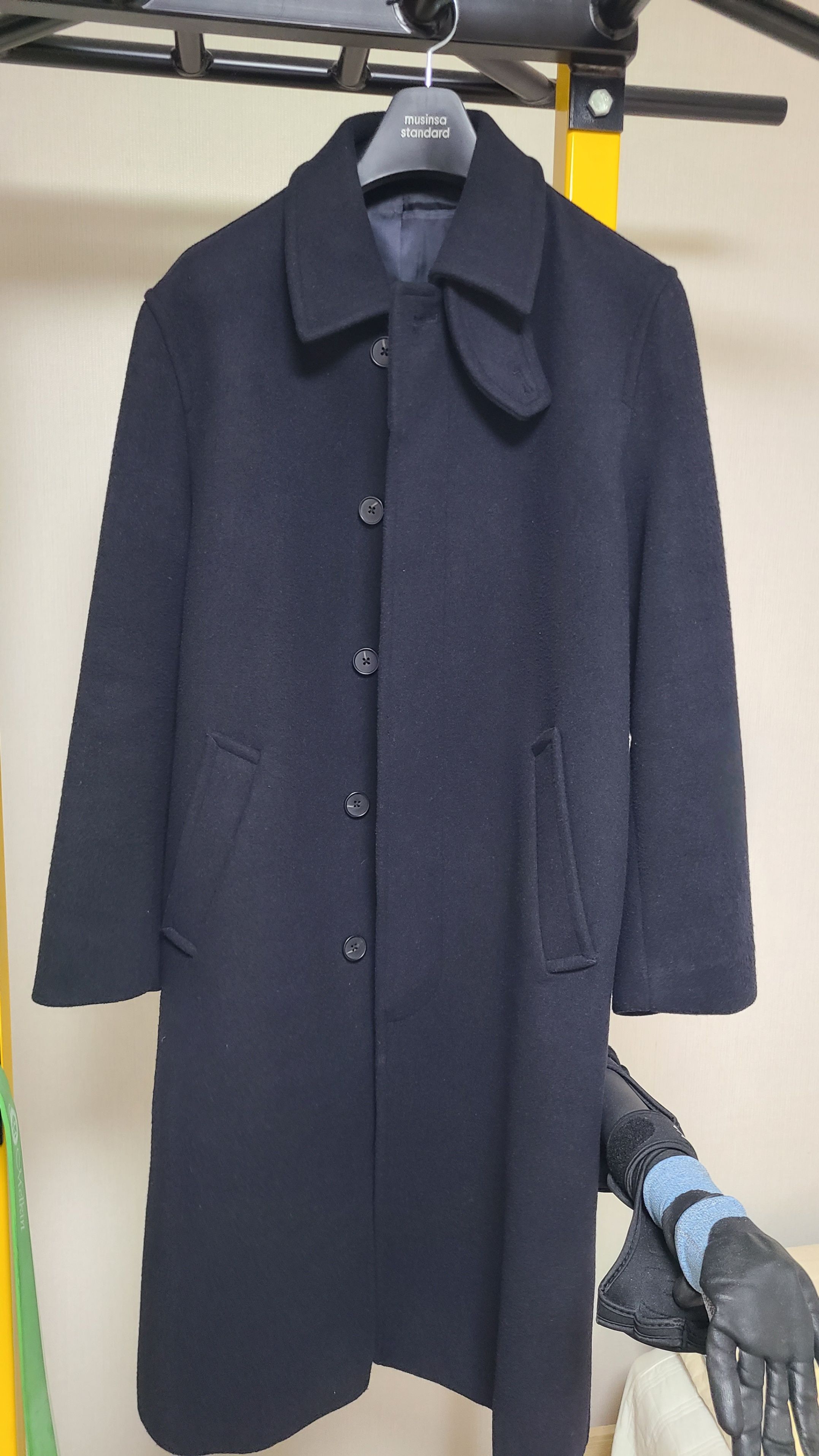 MUSINSA | MUSINSA STANDARD Daily Balmacaan Coat [Navy]