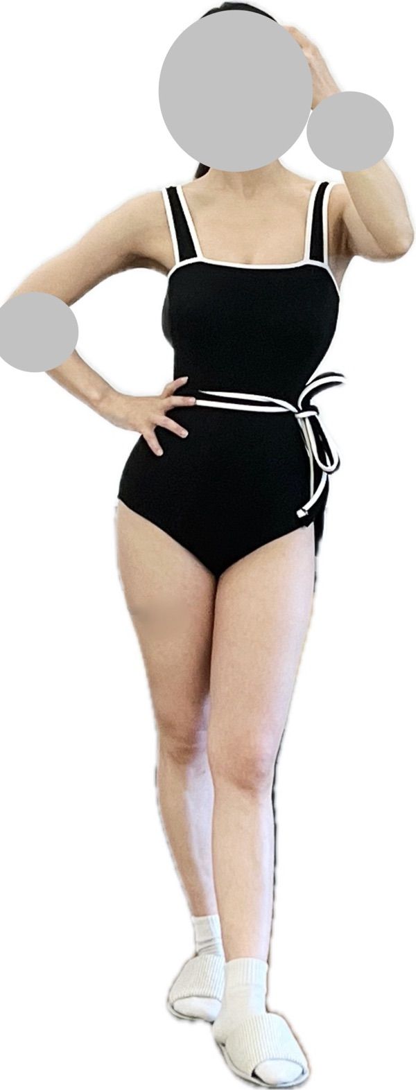 ★Vikini Vender★ Clemence Ribbon Monokini IVORY MUSINSA公式 | VIKINI VENDER Clemence Ribbon Monokini - IVORY