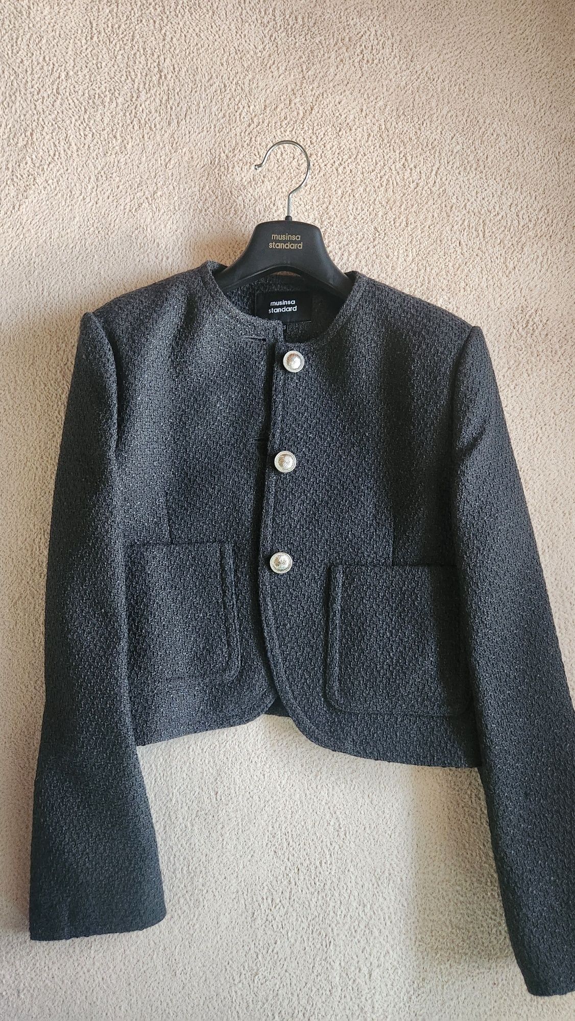 MUSINSA | MUSINSA STANDARD WOMAN Women's Round Neck Tweed Jacket