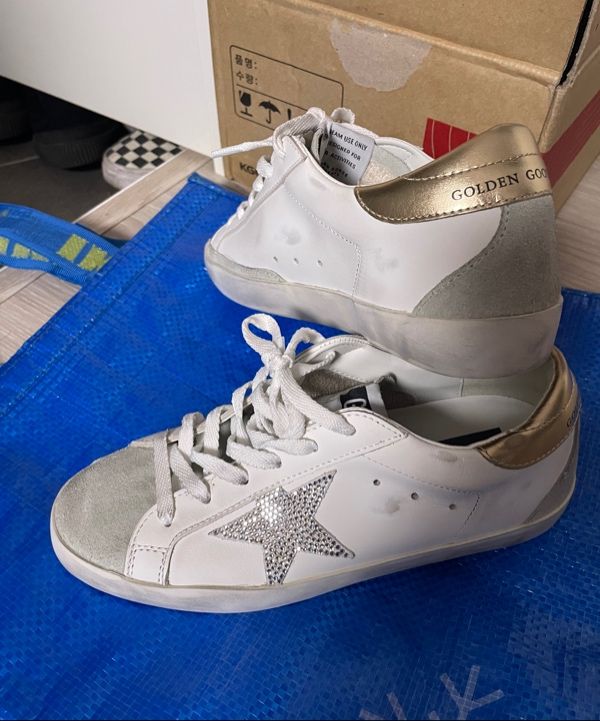 ★Golden ★ Superstar Gold Tab Sneakers ★ White:Ice MUSINSA | GOLDEN GOOSE Superstar Gold Tab Sneakers - White