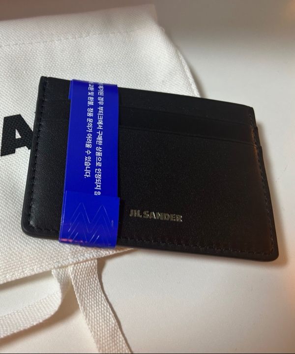 ★Jil Sander★ Engraved Logo Card Holder Black J25VL0009P545 MUSINSA | JIL SANDER Engraved Logo Card Holder - Black