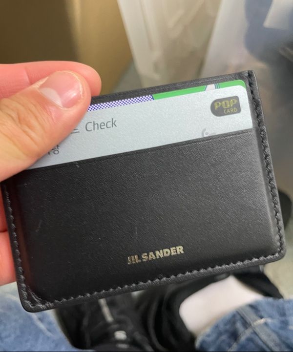 ★Jil Sander★ Engraved Logo Card Holder Black J25VL0009P545 MUSINSA | JIL SANDER Engraved Logo Card Holder - Black